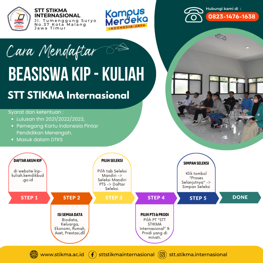 CARA MENDAFTAR KIP KULIAH DI STT STIKMA INTERNASIONAL